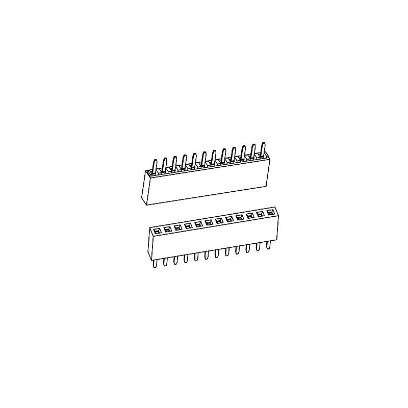 PH2.54*H8.5mm Female Header Single row O-Type Straight series